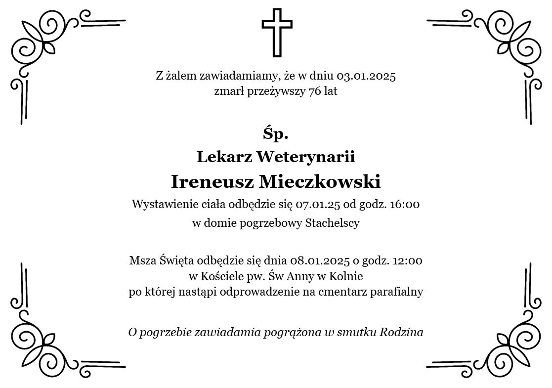 Ostatnie pożegnanie lek. wet. Ireneusza Mieczkows