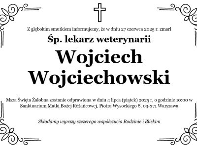 Ostatnie pożegnanie lek. wet. Wojciecha Wojciecho